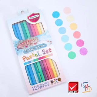 Master Art มาสเตอร์อาร์ต สีไม้ ดินสอสีไม้ 12 สี รุ่นพาสเทล จำนวน 1 กล่อง