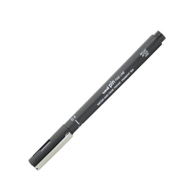 Uni ปากกา ปากกาตัดเส้น PIN 04-200 BLACK จำนวน 1 แท่ง