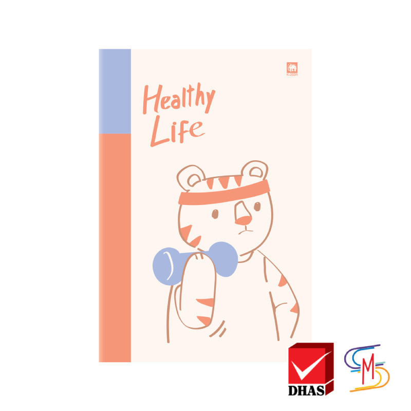 Elephant ตราช้าง สมุด สมุดนักเรียน K-202R 60 แกรม 20 แผ่น (คละสี) 1 เล่ม