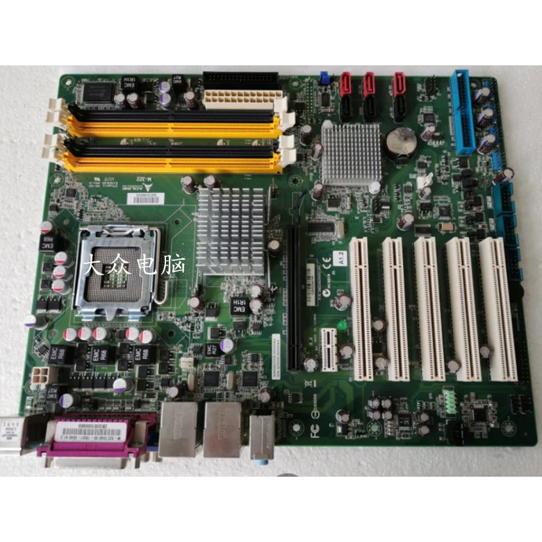 เมนบอร์ดอุตสาหกรรม M-322 5 ช่อง PCI บอร์ด m-322 การ์ดเครือข่ายคู่ 775 พิน เมนบอร์ดอุตสาหกรรม