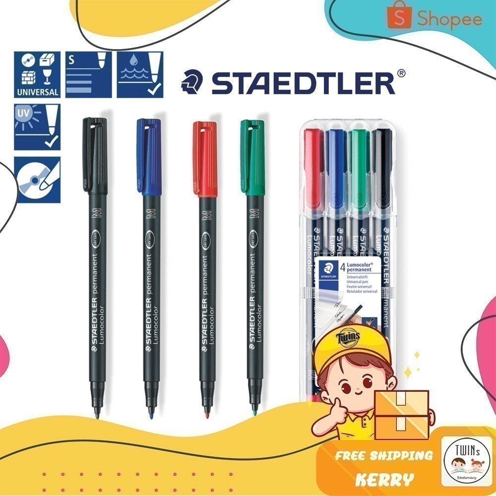 ปากกามาร์คเกอร์ Staedtler Permanent เขียนแผ่นซีดี รุ่น 313 317 318