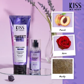Kiss My Body โลชั่นน้ำหอมบำรุงผิว Bright & Shine กลิ่น Sweet Poison หอมสไตล์ Floral เซ็กซี่ 226g.