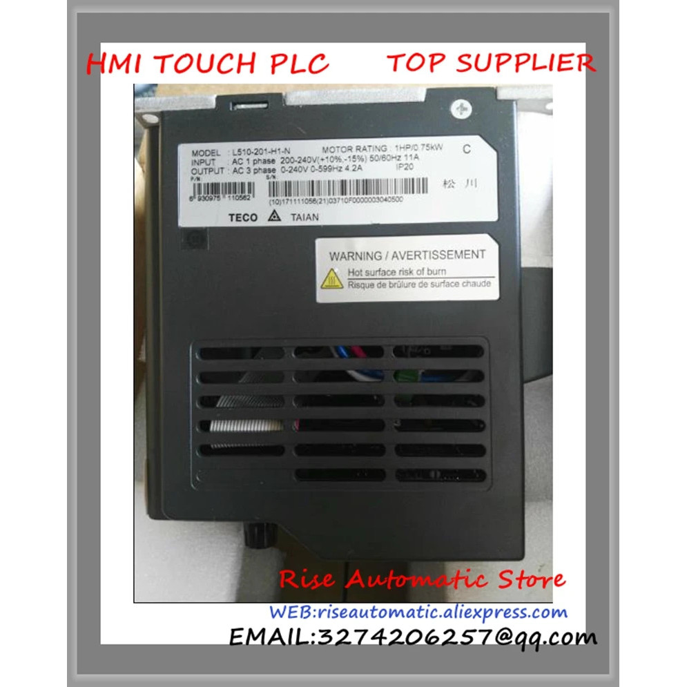 L510-201-H1-N ใหม่ 1 เฟส 220V 4.3A 0.75KW 1HP อินเวอร์เตอร์ VFD ความถี่ ไดรฟ์ AC