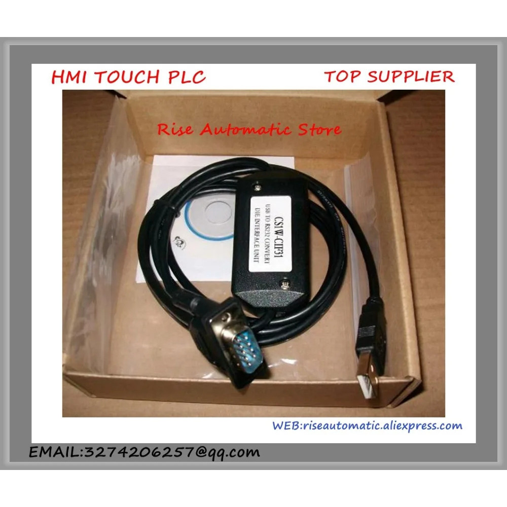 สายเคเบิลโปรแกรม PLC CS1W-CIF31 USB-CIF31 แปลง USB เป็น RS232 รองรับ Win7 Win8 USB/CIF31 CS1WCIF31