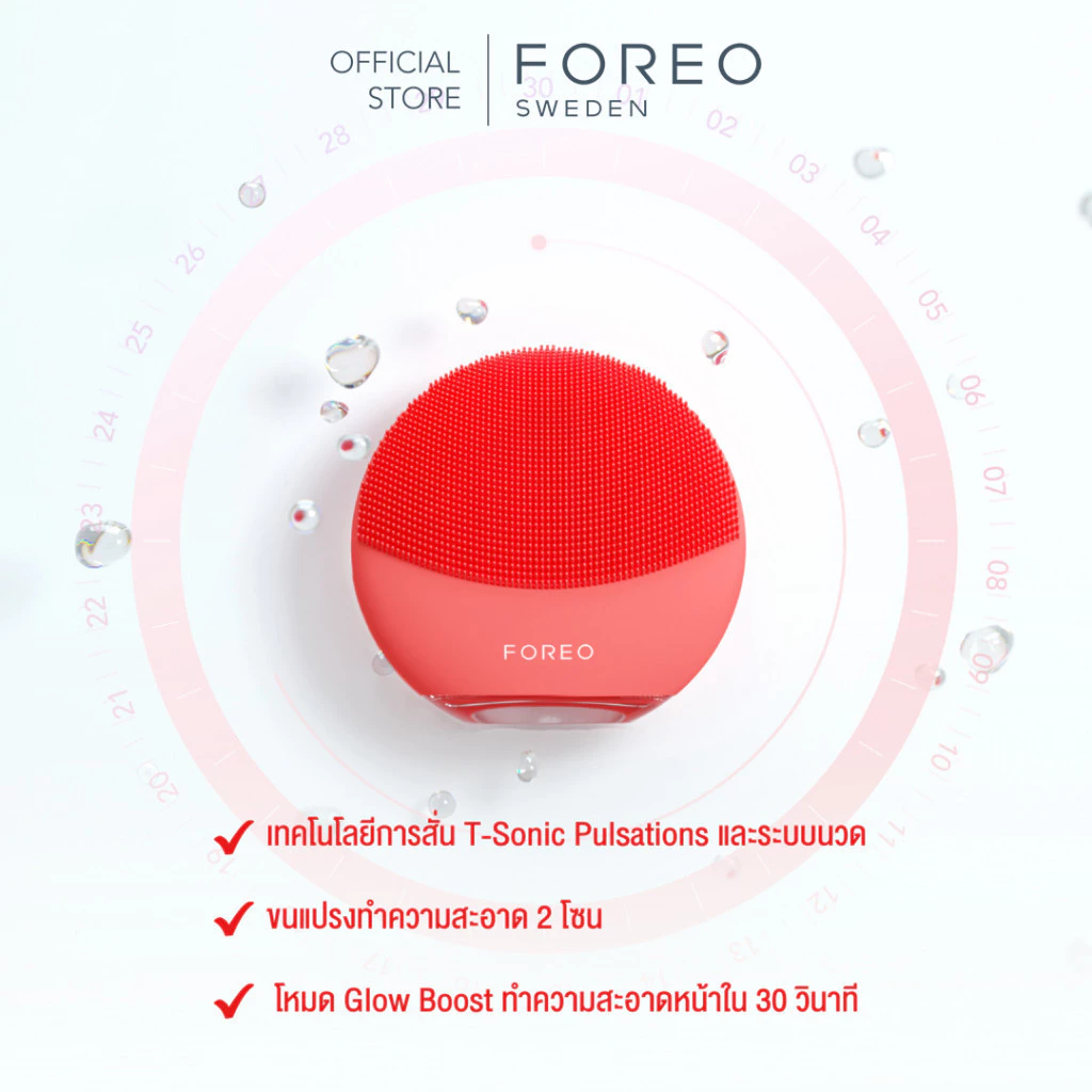 FOREO LUNA 4 Mini เครื่องล้างหน้าขนาดมินิ สี Pearl Pink นวดหน้ายกกระชับ ผลักสกินแคร์ ทำความสะอาดภายใน 30 วินาที thumbnail 7