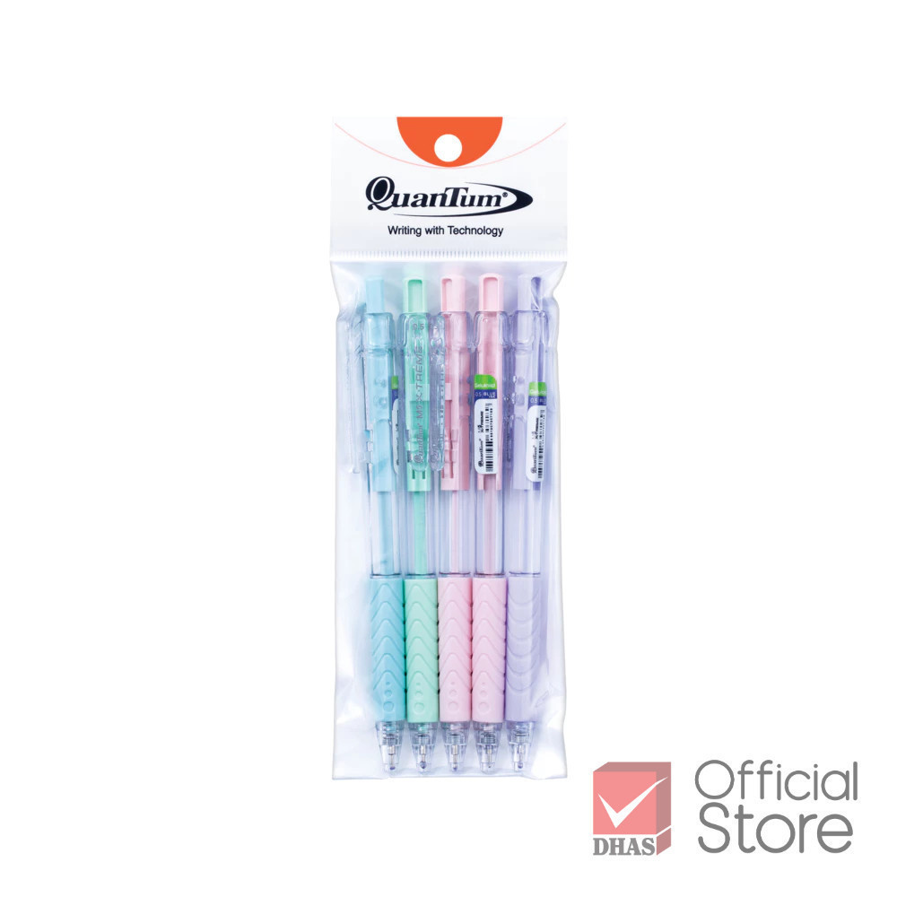 [แพ็ค 5 ด้าม] Quantum ปากกา ปากกาลูกลื่น M5 เอ็กซ์ตรีม 0.5 จำนวน 5 ด้าม
