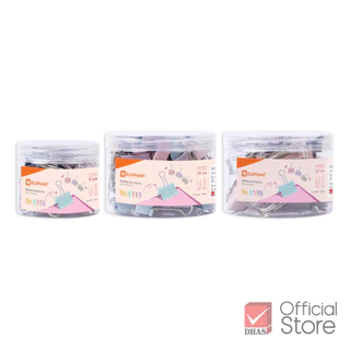 Elephant คลิปหนีบ คลิปหนีบกระดาษ สีพาสเทล No. E110 / E111 / E112 จำนวน 1 กระปุก