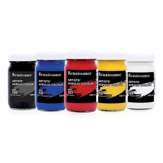 Renaissance สีอะคริลิค 120 มล. 5 เฉดสี จำนวน 1 ขวด