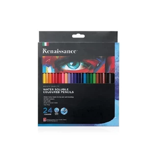 Renaissance สีไม้ สีไม้ระบายน้ำ 24 สี จำนวน 1 กล่อง