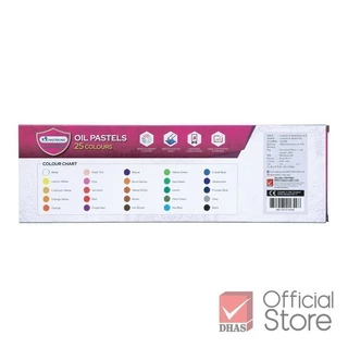 Master Art สีชอล์ก สีชอล์กน้ำมัน 25 สี เนื้อสีสด เนียนนุ่ม – จำนวน 1 กล่อง