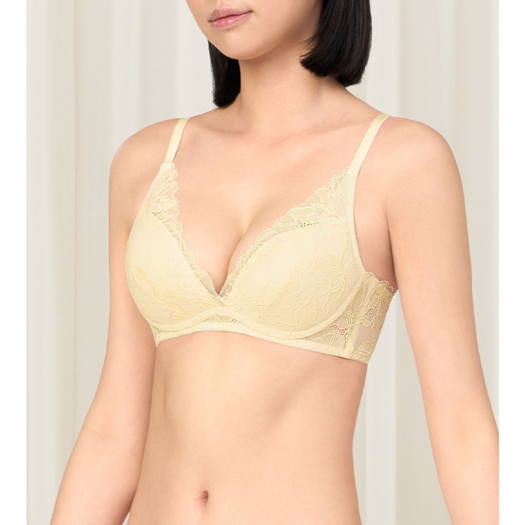 Triumph เสื้อชั้นในไม่มีโครง 10218433 Magnolia Lace HU DV 02-R สีเหลืองอ่อน 0038 — صورة 3