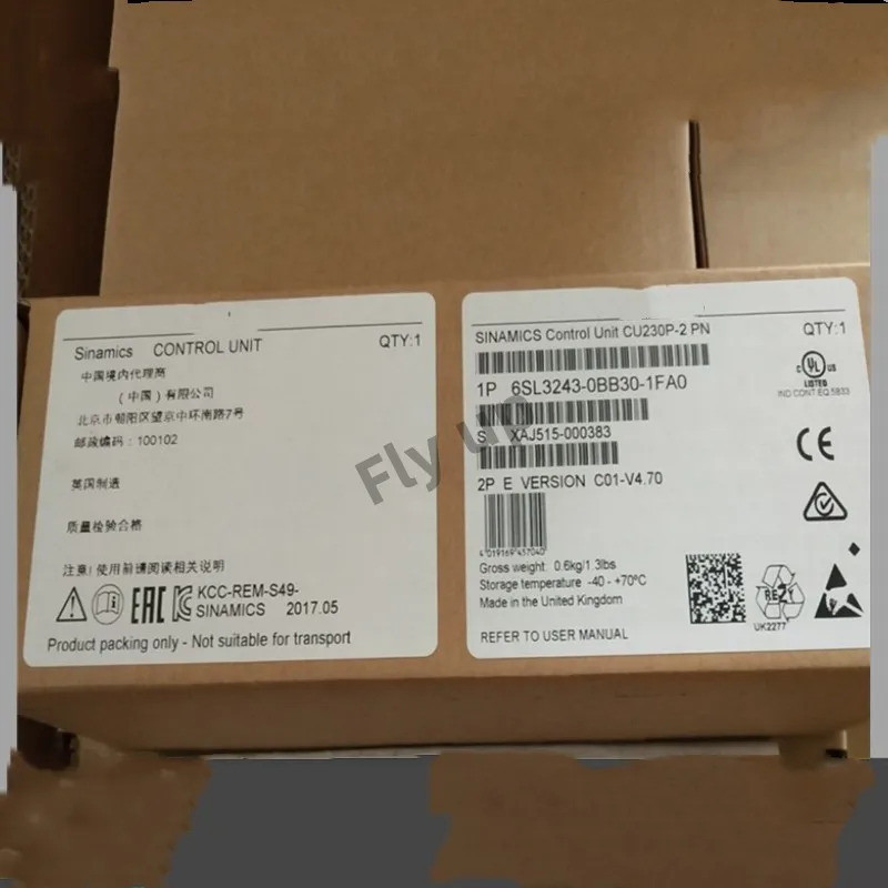 ชุดควบคุม G120 SINAMICS CU230P-2 PN รวม PROFINET 6 DI, 3 DO, 4 AI, 6SL3 243 6SL3243-0BB30-1FA0 6SL32