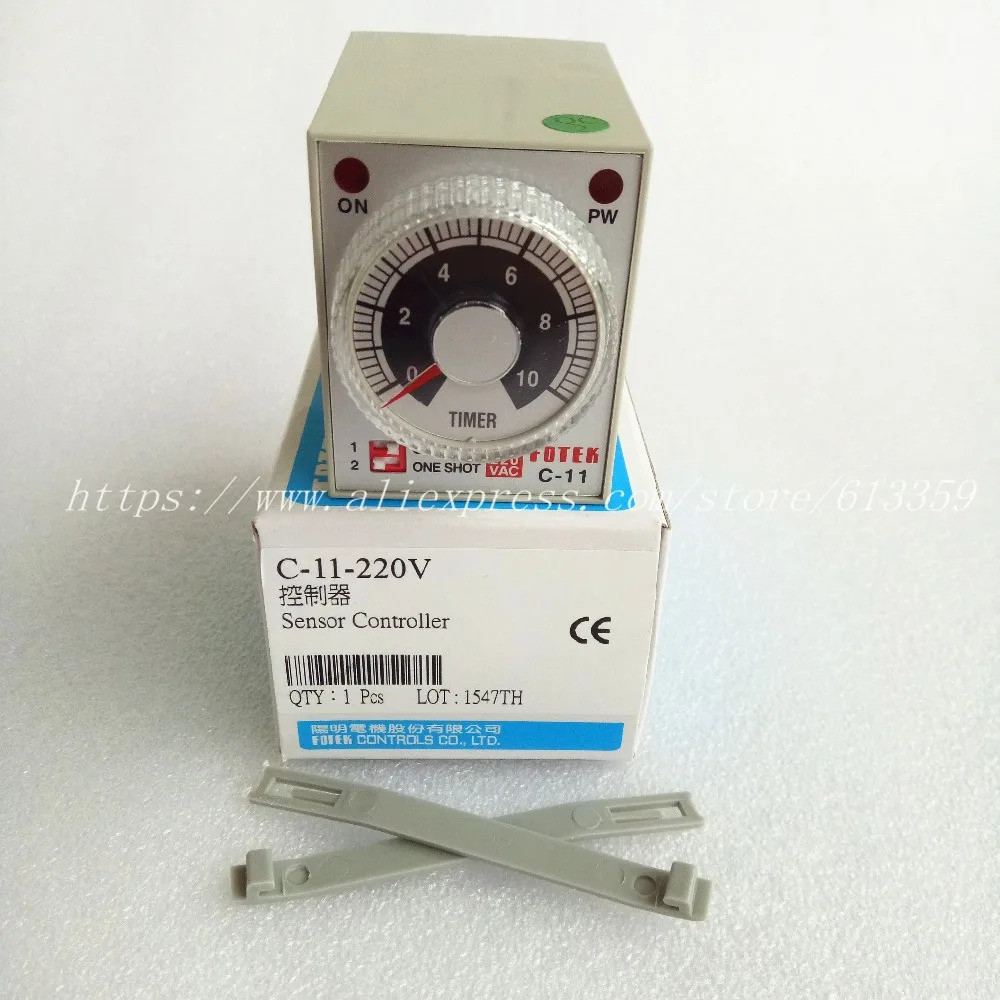 C-11-220V FOTEK Timer Controller 100% ใหม่ & ต้นฉบับบน DELAY หรือ ONE SHOT Controller C-11 220VAC