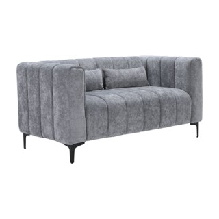 INDEX LIVING MALL โซฟาผ้า 2 ที่นั่ง รุ่นเลนนี่ - สีเทาเข้ม