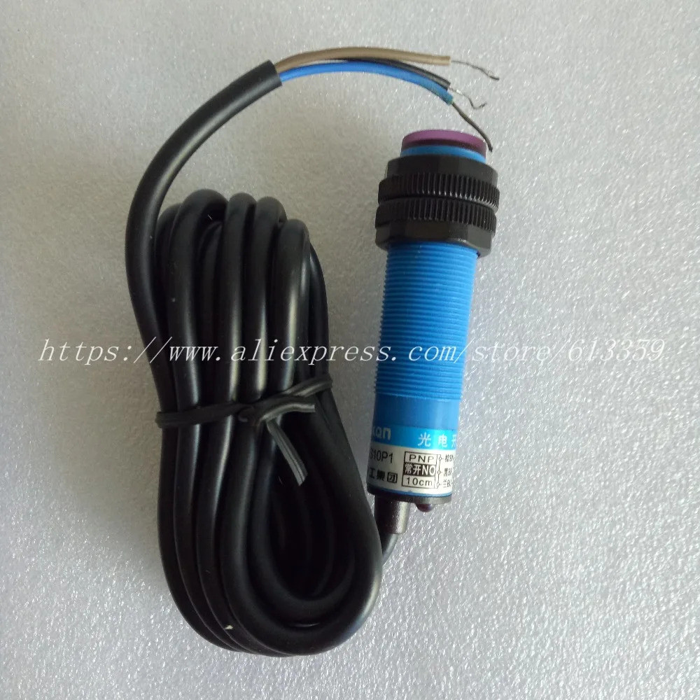 2PCS E3F-DS10C4 E3F-DS10B2 E3F-DS10P1 E3F-DS10P2 OMKQN เซ็นเซอร์โฟโตอิเล็กทริคแบบกระจาย M18 NPN PNP 