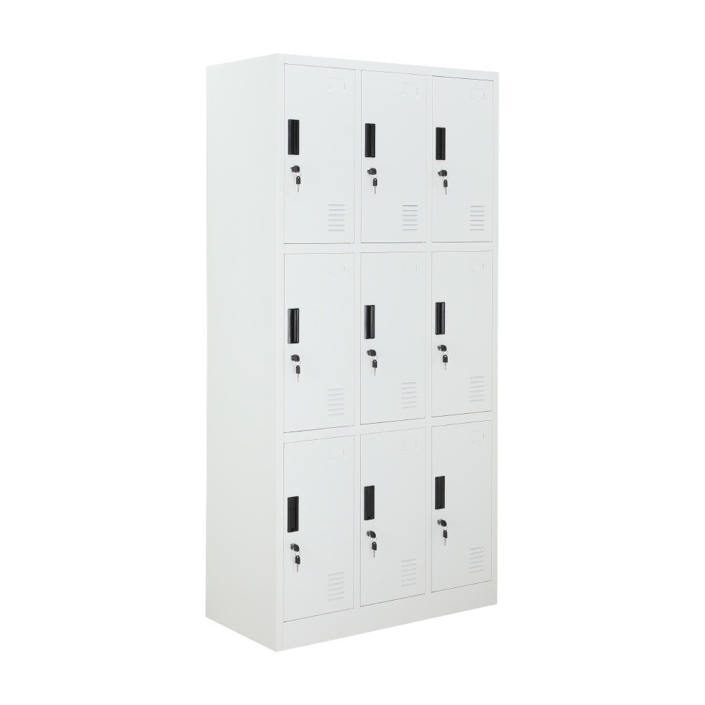 Furinbox ตู้เหล็กล็อคเกอร์ 9 ช่อง รุ่นโซลิด - มี 2 สีให้เลือก