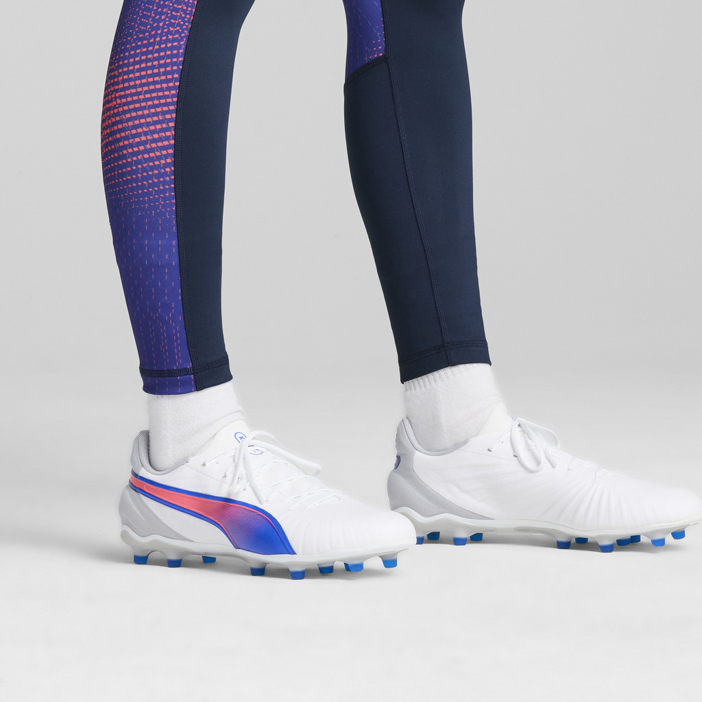 PUMA FOOTBALL - รองเท้าฟุตบอล KING MATCH FG/AG สีขาว  10786302