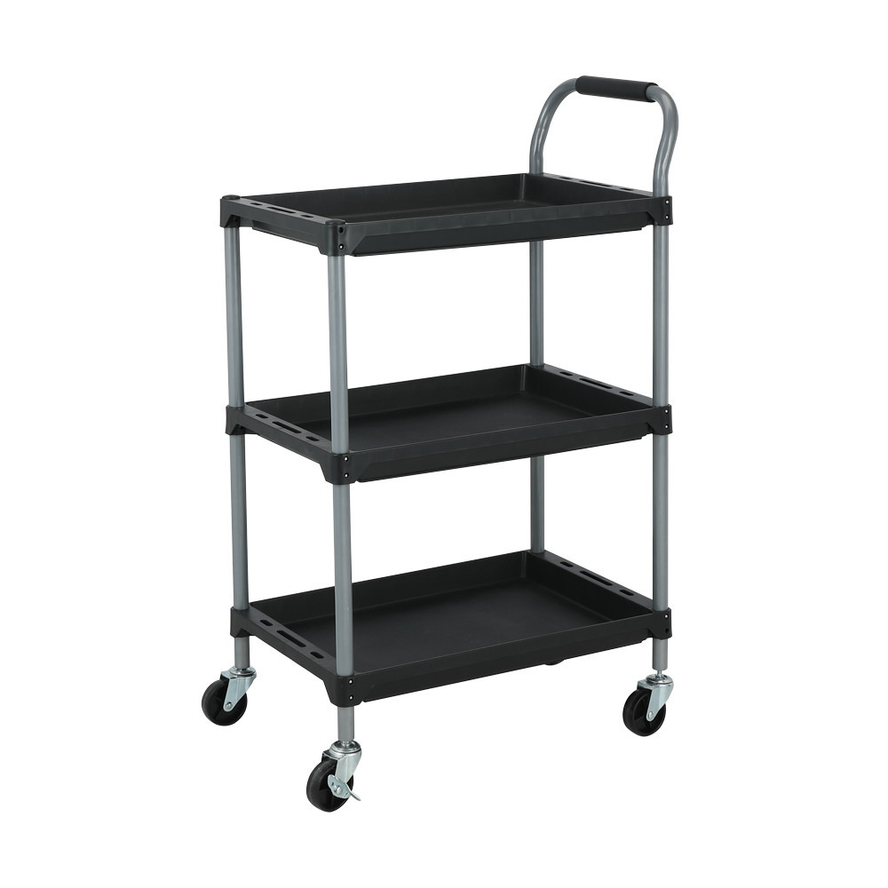 HomeHuk รถเข็นเก็บเครื่องมือ 3 ชั้น รุ่นเอมม่า - สีดำ