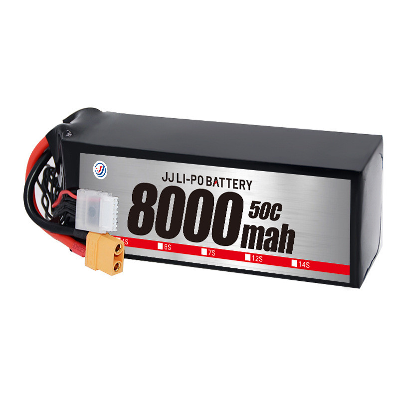 Jiujiang Plant Protection Model แบตเตอรี่ลิเธียมอัตราสูง8000mah25C 50C 100C3S4S6S7S12S