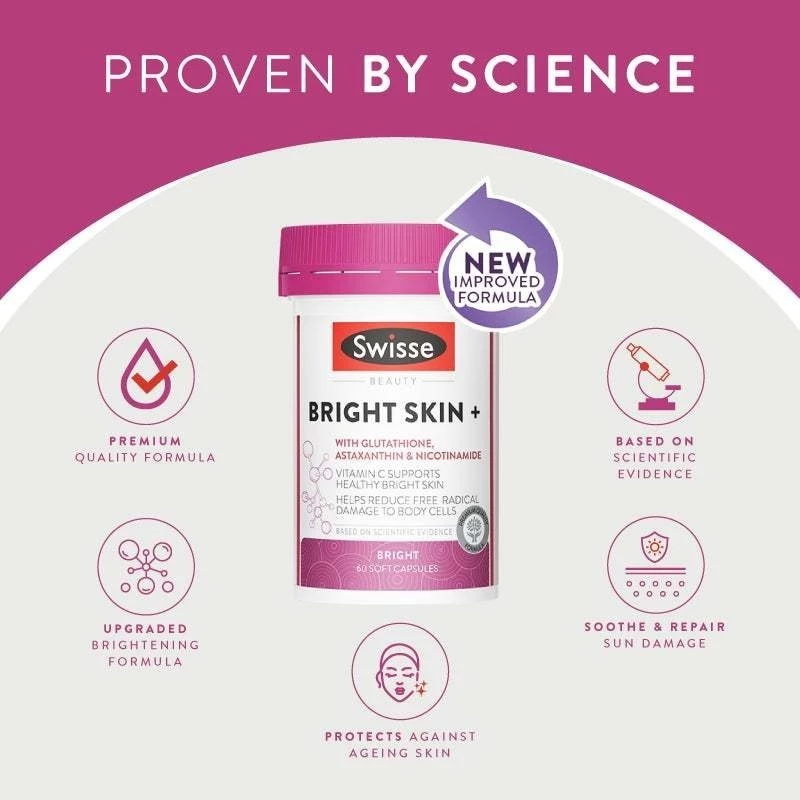 Swisse Double Bright Combo อาหารเสริมบำรุงผิว+สายตา EXP 03/2027 thumbnail 5