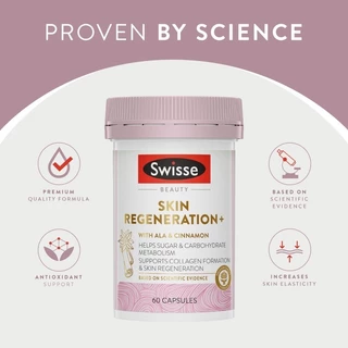 Swisse Beauty Skin Regeneration+ บำรุง ฟื้นฟูผิว+ 60 แคปซูล (EXP:01 2028)