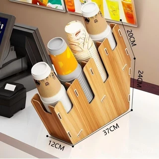 กล่องใส่แก้วกาแฟไม้รักษ์โลก หลายแบบ ช่วยจัดโต๊ะทำงานให้เป็นระเบียบ - สำหรับร้านขายน้ำ