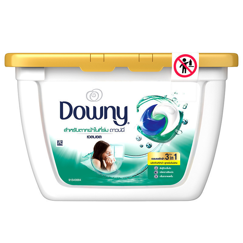 DOWNY ดาวน์นี่ผลิตภัณฑ์ซักผ้าเจลบอลสูตรตากผ้าในที่ร่ม 317กรัม [4902430867474]