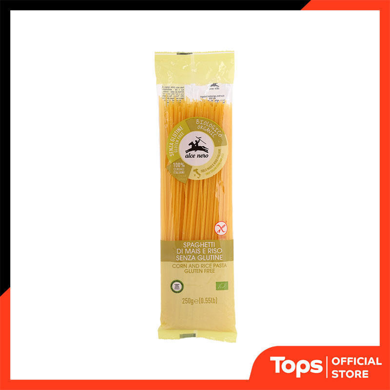 ALCE NERO อัลเซเนโรสปาเก็ตตี้ออร์แกนิคปราศจากกลูเตน 250กรัม [8009004811522]