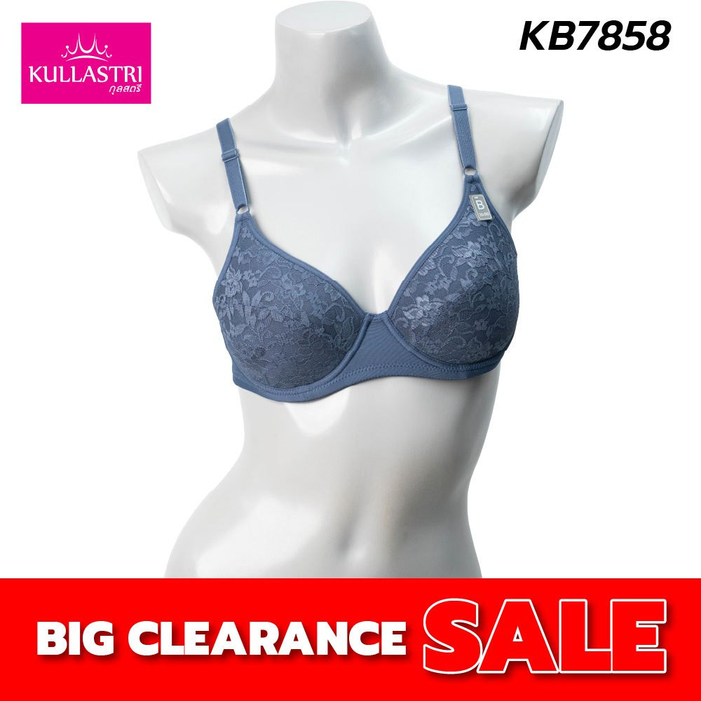 Kullastri /กุลสตรี เสื้อชั้นใน เกรดA ของแท้ ทรง 3/4  ฺมีโครง Big Cup B-E เก็บเนื้อด้านข้าง รุ่น KB7858 แบบเดียวกับKB7855