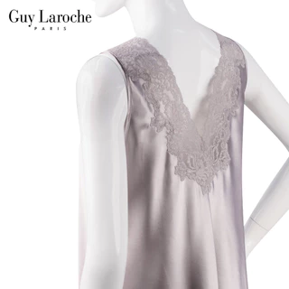 Guy Laroche ชุดนอน GN3A28 ของแท้เกรด1 ชุดนอนกระโปรงยาวผ้าซาติน ผ้าลื่น เนื้อนุ่มแต่งลูกไม้หน้า หลัง
