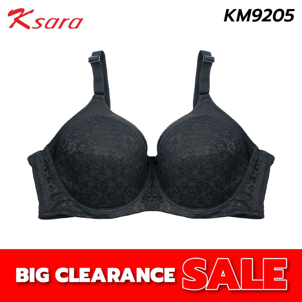 Ksara เสื้อชั้นใน KM9205ของแท้เกรดA ไซส์ใหญ่ (คัพC/D/E80- 85) FULL CUP มีโครง ฟองน้ำบาง เก็บกระชับเต้าทรงให้สวยงาม