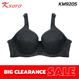 Ksara เสื้อชั้นใน KM9205ของแท้เกรดA ไซส์ใหญ่ (คัพC/D/E80- 85) FULL CUP มีโครง ฟองน้ำบาง เก็บกระชับเต้าทรงให้สวยงาม