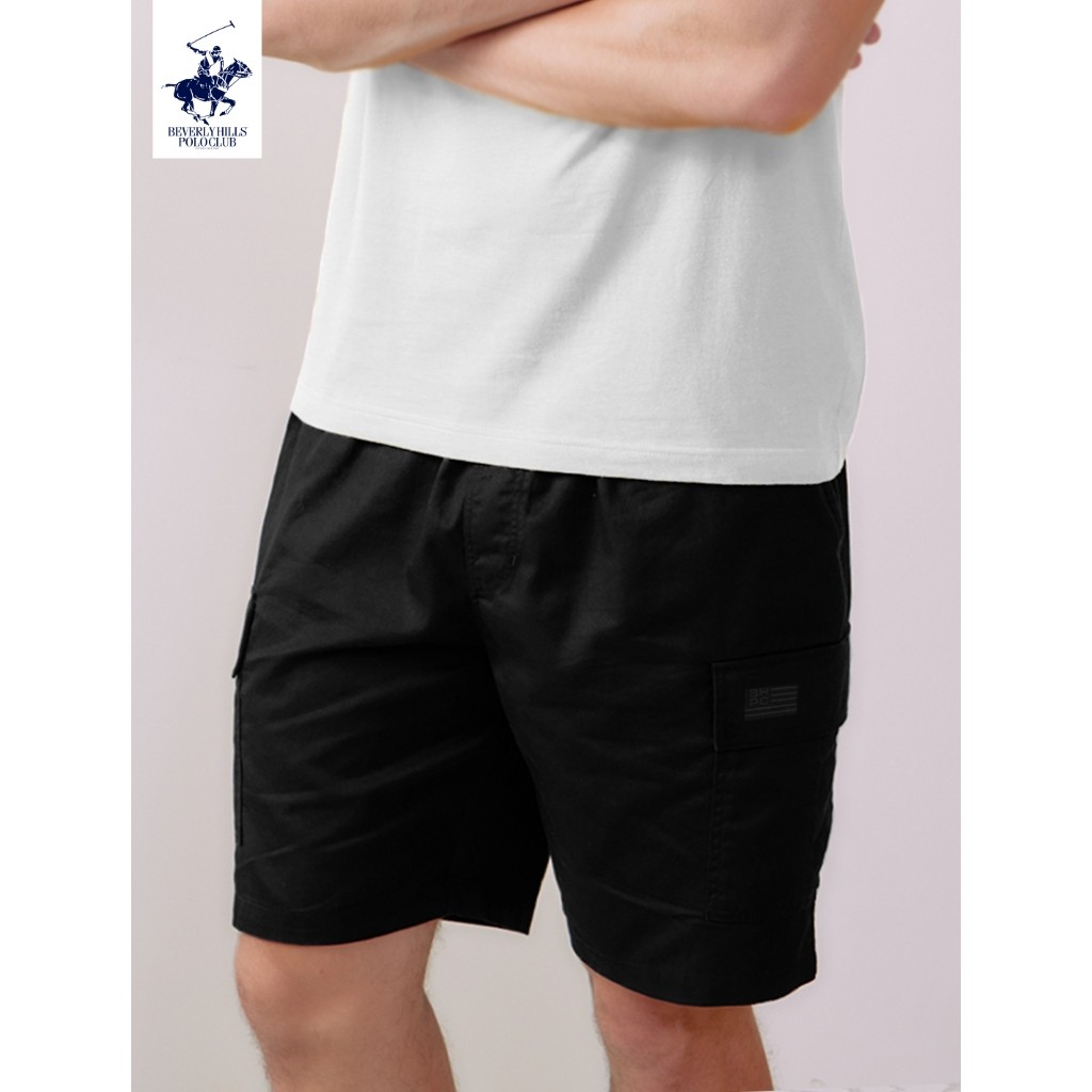 BEVERLY HILLS POLO CLUB  กางเกงขาสั้น คาโก้ผูกเชือก รุ่น BS2G020 (ปักกระเป๋า USA)