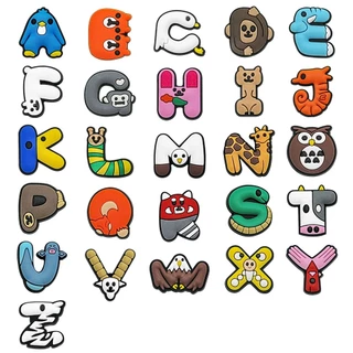 ADDA ตัวติดรองเท้า ลายการ์ตูน ตัวอักษรภาษาอังกฤษ A-Z รุ่น JB00A-Z