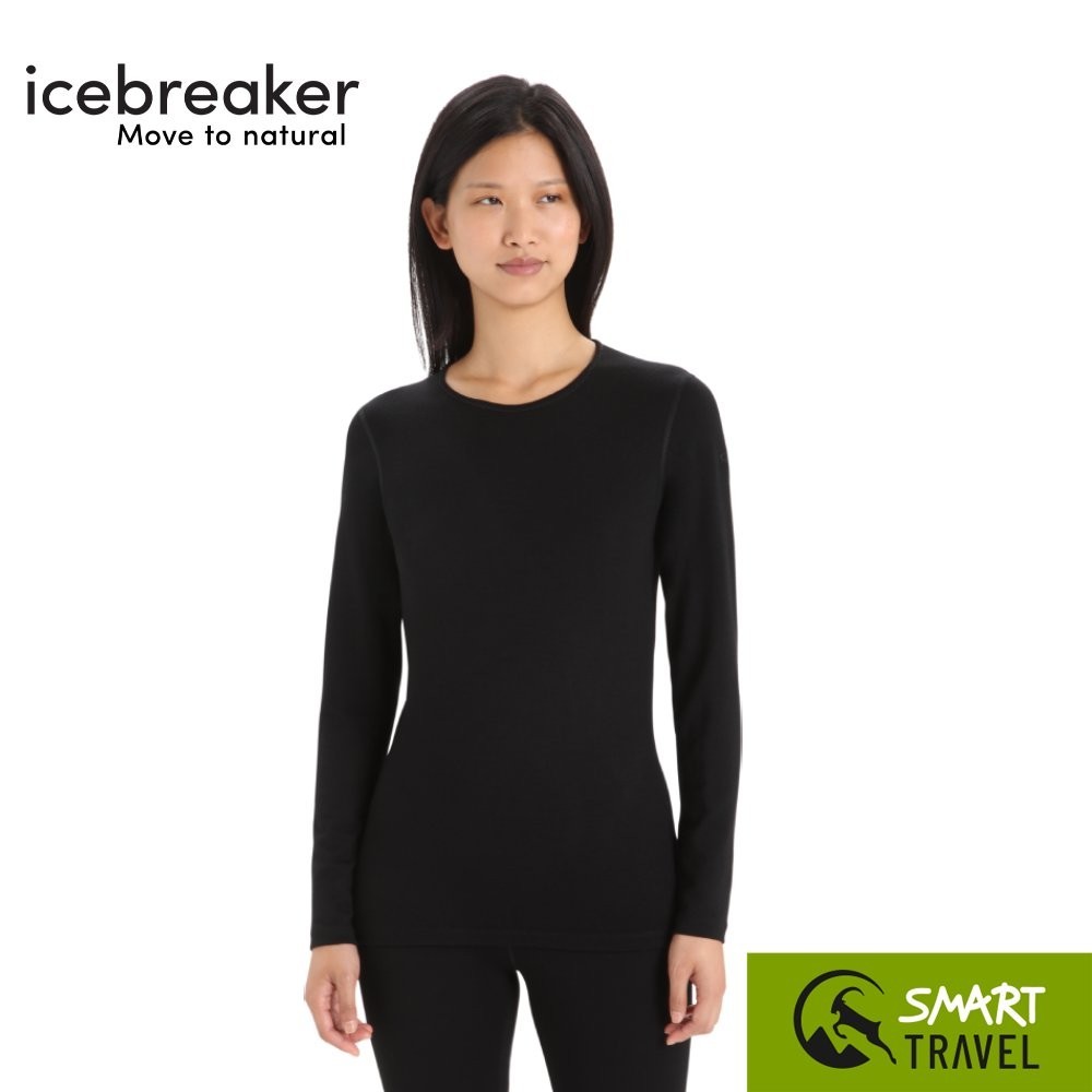 ICEBREAKER W 260 TECH LS CREWE เสื้อเบสเลเยอร์ แขนยาว Base Layer Merino Wool 100% สี BLACK