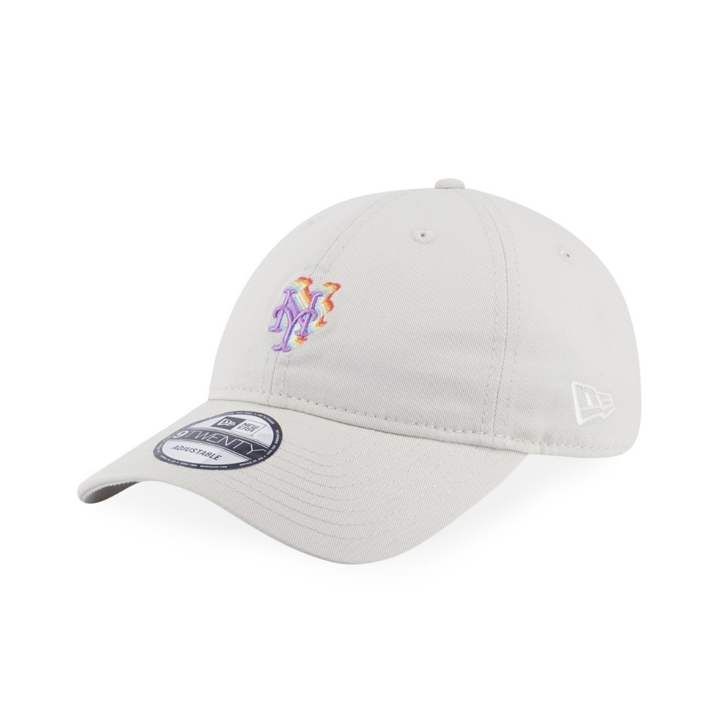 NEW YORK METS LIGHT RAINBOW LAYERED LOGO IVORY 9TWENTY CAP