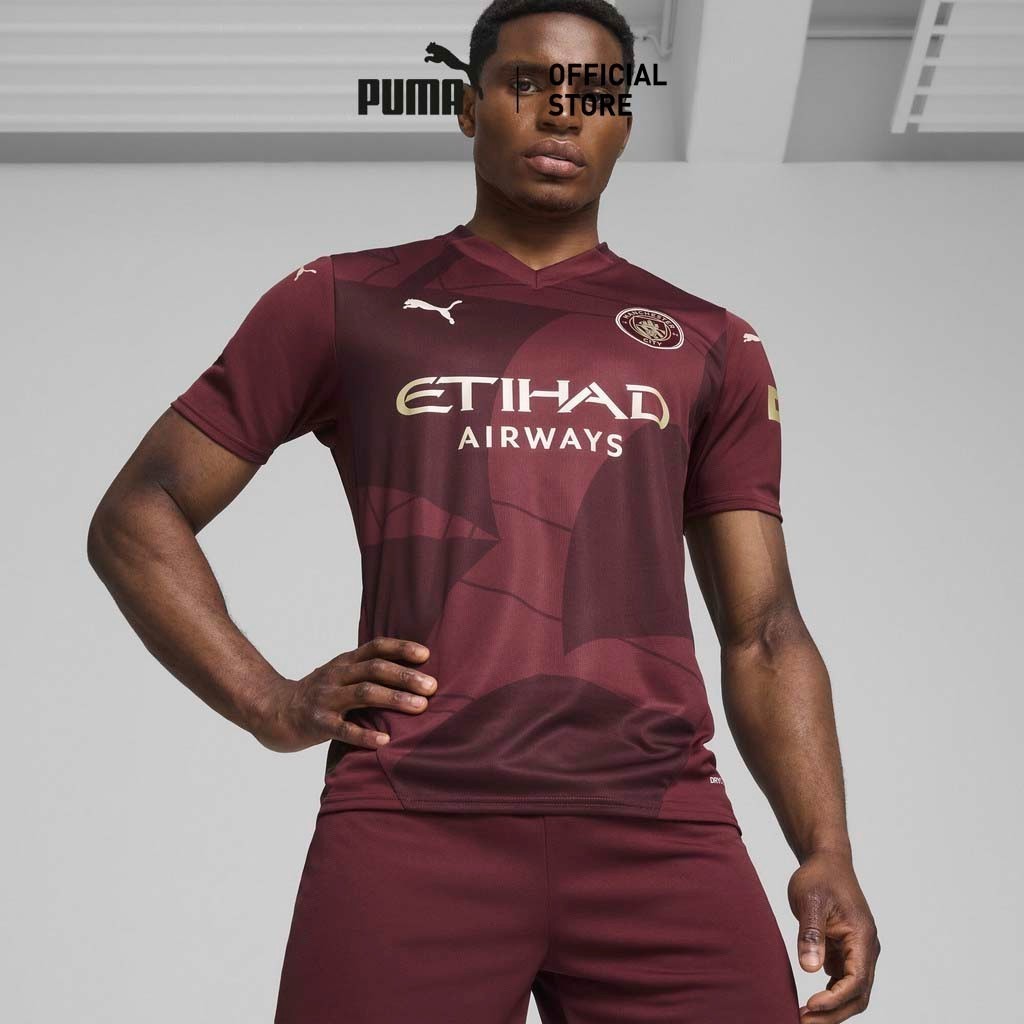 PUMA FOOTBALL - เสื้อเจอร์ซีย์ชายชุดที่สามของทีม Manchester City ฤดูกาล 24/25 สีแดง  77520103