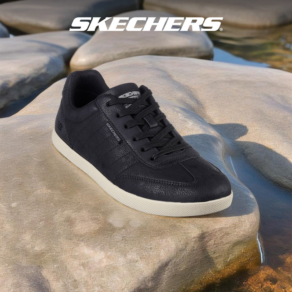 Skechers สเก็ตเชอร์ส รองเท้าผู้ชาย Men SKECHERS USA Street Wear Placer Crandon Shoes - 210742-BLK Ai