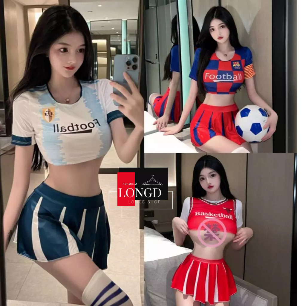 ชุดบอล ชุดกีฬา ชุดนอนเซ็กซี่ AA6954 ฟุตบอลโกล พร้อมส่งจากไทย ชุดนอนไม่ได้นอน