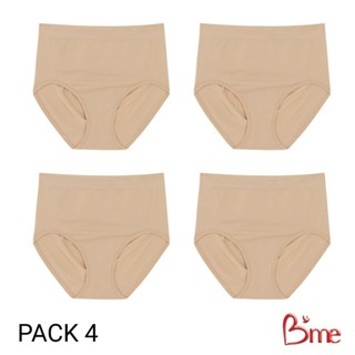 B'me กางเกงในเอวสูง รุ่น ME7A97 (แพ็ก 4ตัว) สีเทา สีนู้ด , ค…