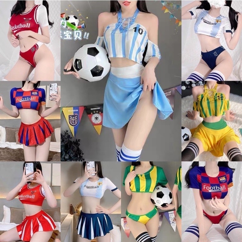 ชุดฟุตบอลโลก RT AA4432 โจอี้ ชุดออกกำลังกาย ชุดกีฬา ชุดบอล ชุดเชียร์บอล  เชียร์หลีดเด้อ  โอลิมปิค เซ็กซี ชุดนอนไม่ได้นอน