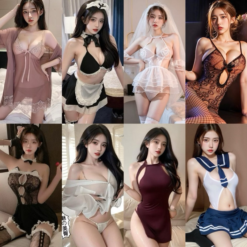 ชุดคอสเพลย์เซ็กซี่ ชุดฮาโลวีน CC003 โบวี่ พร้อมส่งจากไทย ชุดนอนไม่ได้นอน