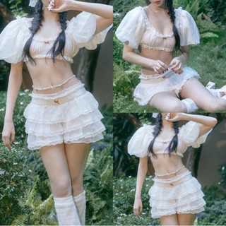 Yoshi top 💗เสื้อครอปโยชิ แต่งโบว์สไตล์เวียดนาม  ❌เสื้ออย่างเ…