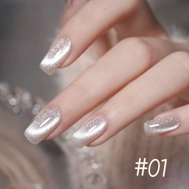 สีทาเล็บเจล Shimmering Platinum Cat Eye ขนาด 12ml มี8เฉดสี สินค้าพร้อมส่งในไทย ราคา ถูกที่สุด ดีลบีเคเค แกลเลอรีภาพที่ 4