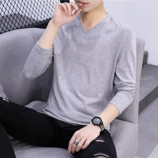 SEACHENIC เสื้อยืดแขนยาว แฟชั่นฤดูใบไม้ผลิ และฤดูใบไม้ร่วง สําหรับผู้ชาย