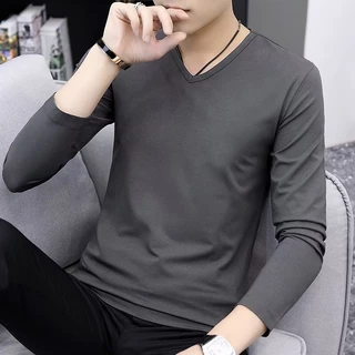 SEACHENIC เสื้อยืดแขนยาว แฟชั่นฤดูใบไม้ผลิ และฤดูใบไม้ร่วง สําหรับผู้ชาย