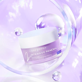 CUTE PRESS INTENSIVE RENEWAL SLEEPING MASK มาสก์เจลหยุดเวลาผิว เผยผิวกระจ่างใส ดูอ่อนเยาว์
