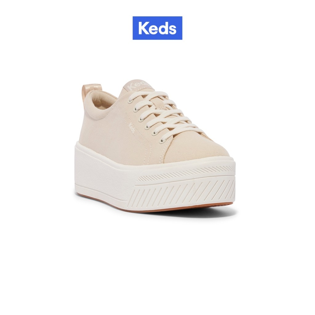 KEDS รองเท้าผ้าใบ มีส้น รุ่น SKYLER CANVAS สีน้ำตาลเทา ( WF68137 )