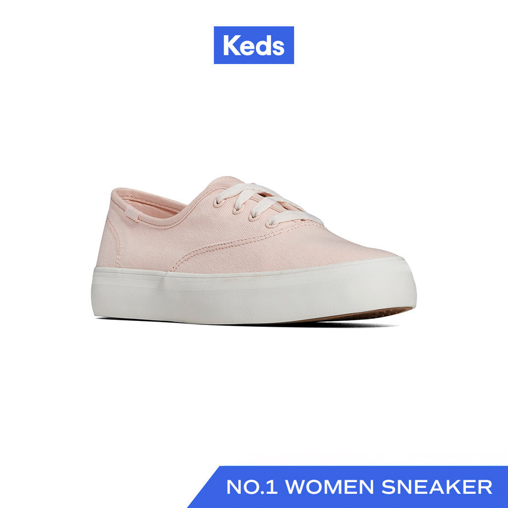 KEDS รองเท้าผ้าใบ แบบผูกเชือก รุ่น CHAMPION GENDER NEUTRAL CANVAS สีชมพูอ่อน ( WF67735 )