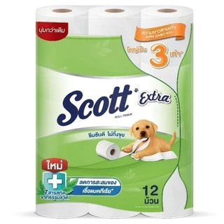 SCOTT สก็อตต์เอ็กซ์ตร้ากระดาษชำระความยาวสุดพิเศษ 12ม้วน [8850039204038]